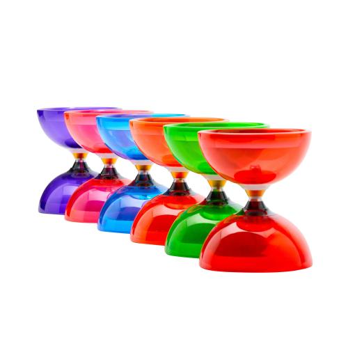 Diabolo Schulset: 5 x Diabolo mit Starrachse, Handstäben und Anleitung